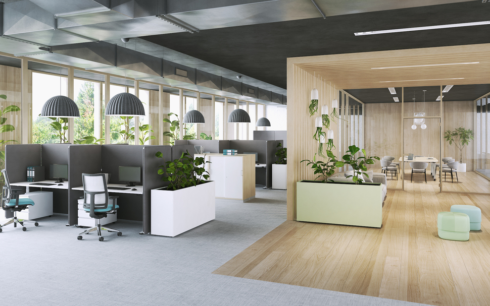 2022 wird’s grüner im Büro – die OKA PlanterBox hilft dabei.