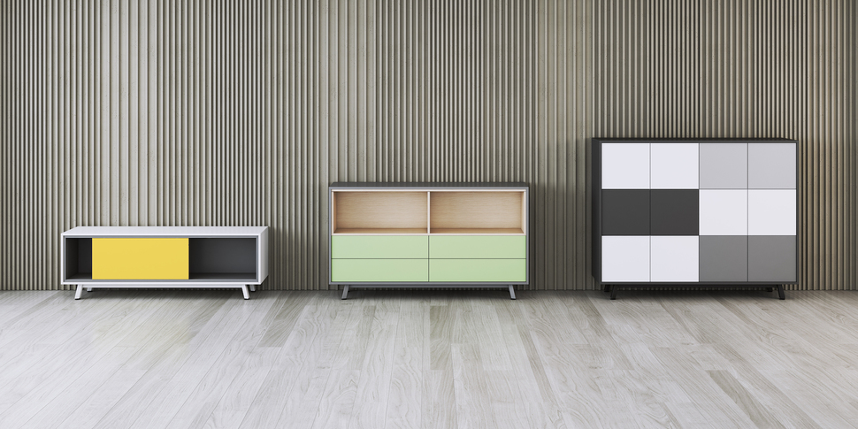 Auch Side- und Highboards wie diese von OKA HomeLine gehören zur steuerlich absetzbaren Büroeinrichtung.