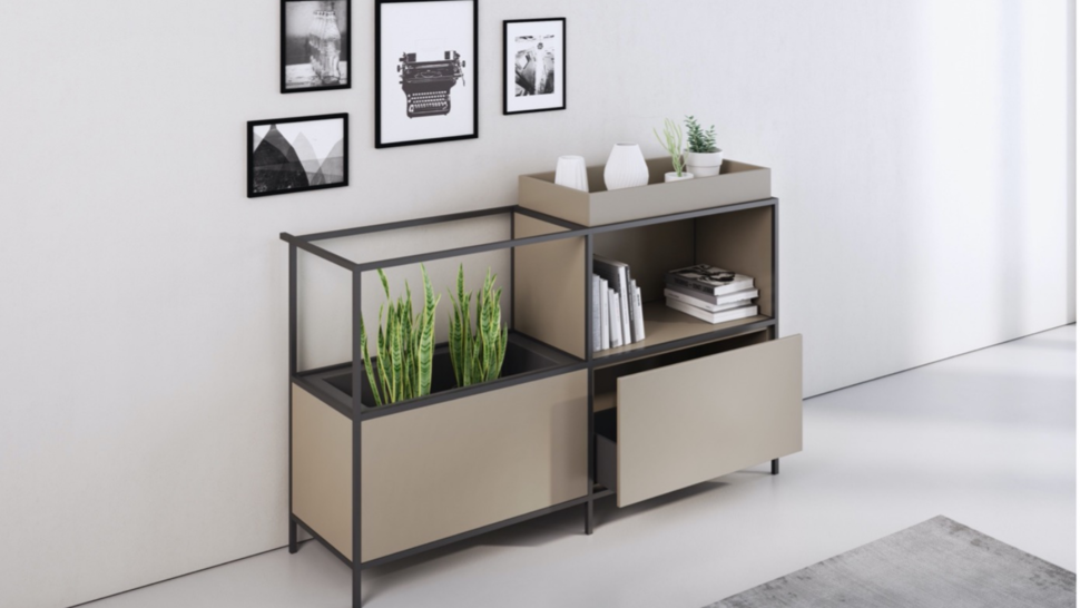 Bild: Regal FrameWork mit beigen Fronten