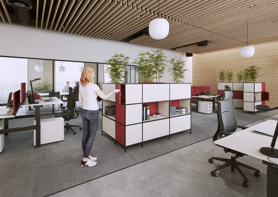 Flexibilität ist Trumpf: das Regal OKA FrameWork gibt Struktur – und genügt auch hohen Ansprüchen an Individualität.