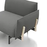 OKA Grow Detail: Holzstreben zur optischen Veredelung