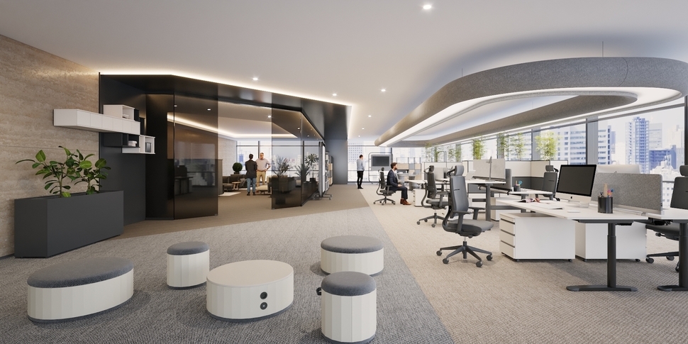 Offene Fläche ganz ohne Wände: Im Großraumbüro sollen Informationen besser fließen können