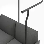 OKA Grow Detail: Metalrundrohr für Stoffabhängung zur Einhausung