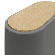 OKA Plus Detail: Korkplatte auf Polsterelement