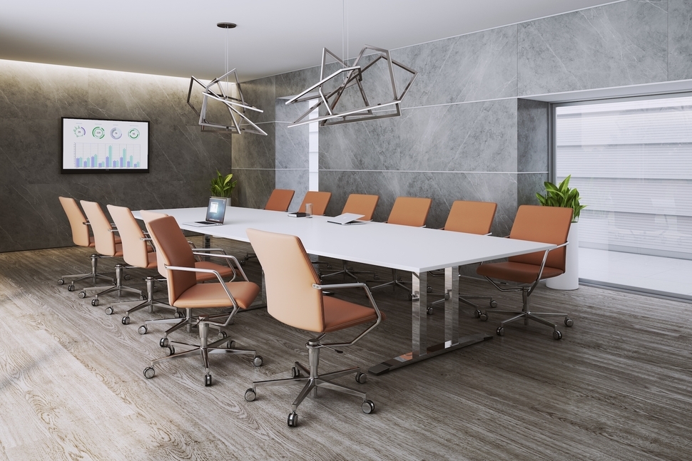 Große Möbel wie die Meeting-Reihe, die nicht komplett montiert transportiert werden können, werden von Montagepartnern vor Ort aufgebaut