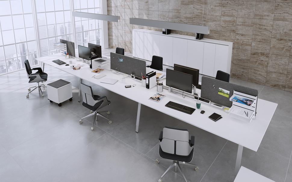 OKA DeskTOP bietet eine innovative dritte Ebene für den modernen Schreibtisch.