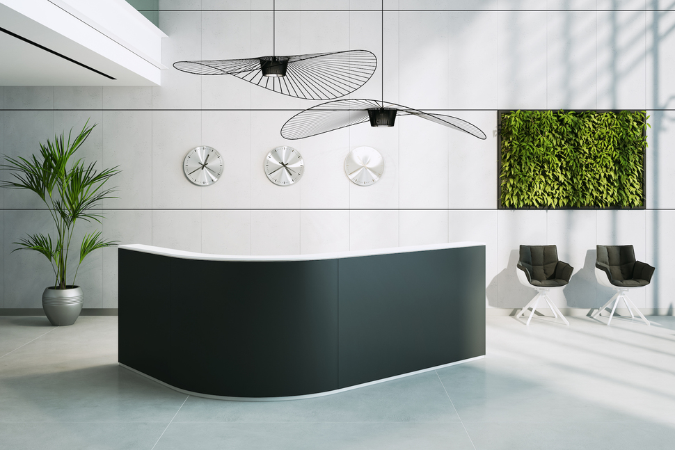 Hochwertige Materialien und beste Verarbeitung sorgen bei Empfangstresen der OKA FirstLine Reihe für einen positiven ersten Eindruck.