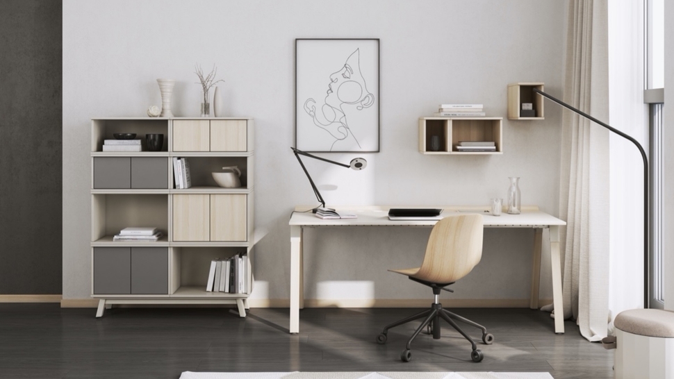 OKA Box: Modulare Regalsysteme können in unzähligen Kompositionen an die Wand gehangen oder aufgestellt werden.