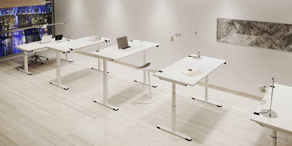 Sitz-Steh-Lösungen – höhenverstellbare Tische OKA Jump 2.0