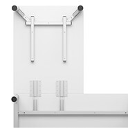 OKA Simply view of the cross-bar with boreholes for flexible linkup of carrier systems, cable duct and add-on desks