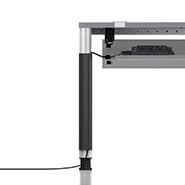 OKA Simply desk with cable duct which can be folded on both sides and has integrated strain relief in the holder