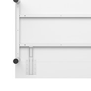 OKA Simply desk with rear attachment plate as additional storage shelf