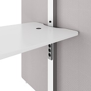 OKA SpaceLine Plus detail – 3-way power outlet in column, USB port or Schuko connection in table top