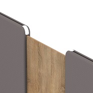 OKA SpaceLine detail – Special design/veneer or acrylic glass partition wall