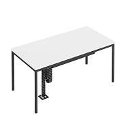 OKA Europa desk with vertical flexible cable feed