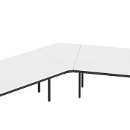 OKA Europa desk with angled linkages (recessed legs)