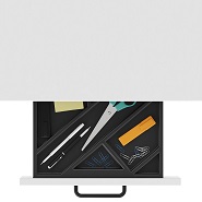 OKA Europa material tray for pens and small personal items