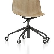 OKA 3D-Chair detail: 5-star swivel base with castors and gaslift