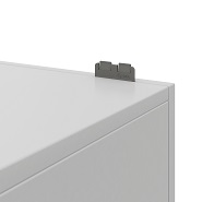 OKA Box detail: plastic connector inserted in groove