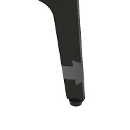 OKA Lounge detail – height adjustment on the plastic gliders