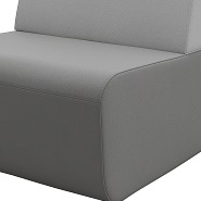 OKA MediaSofa detail: Seam detail on rectangular seating element