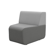 OKA MediaSofa detail: Trapezoidal tapered seating element
