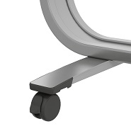 OKA MediaStation detail: 360° castor with brake
