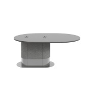 OKA MediaTable detail: Asymetric tabletop