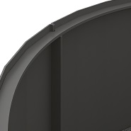 OKA Circle detail: Body made of welded, powder-coated corrugated sheet metal