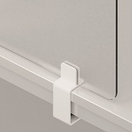 OKA Protect detail – clamp on table top frame (pure white)